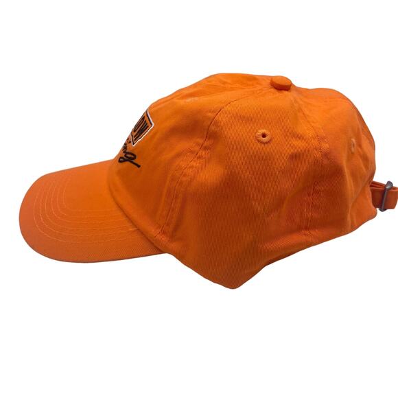 Yellow Racing Hat Cap Orange Canvas Adjustable Mens Unisex - Picture 2 of 6